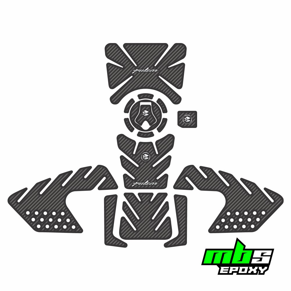 PROTECTOR TANQUE RECOMP. PULSAR 135 / NS125 NEGRO CARBONO MOD 013