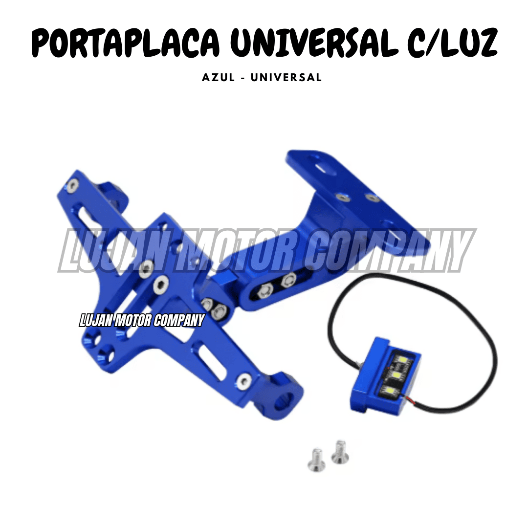 PORTA PLACA UNIVERSAL LED AZUL HAIOSKY