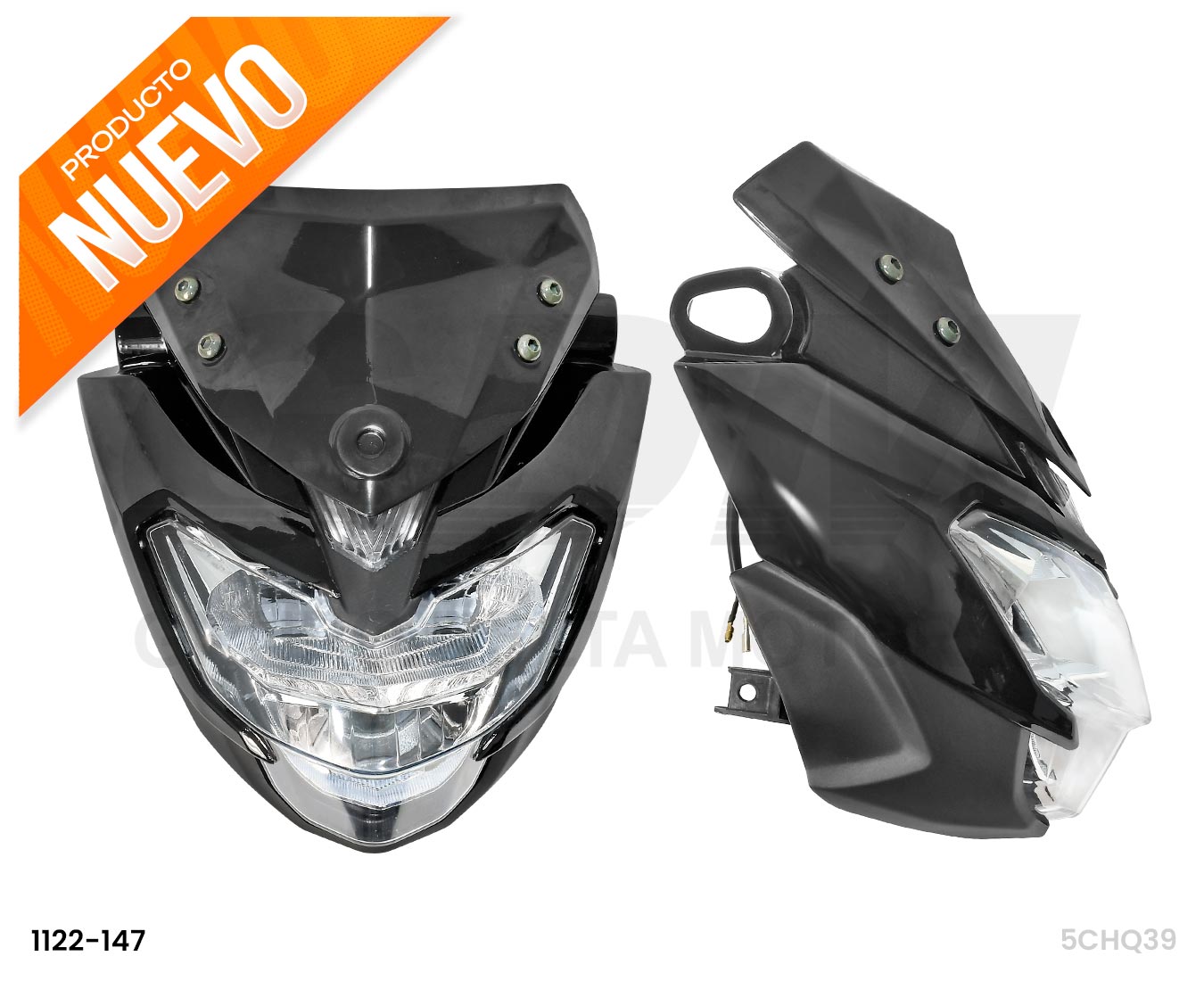 FARO CON MASCARA NEGRO FZ 250 YAMAHA GDM