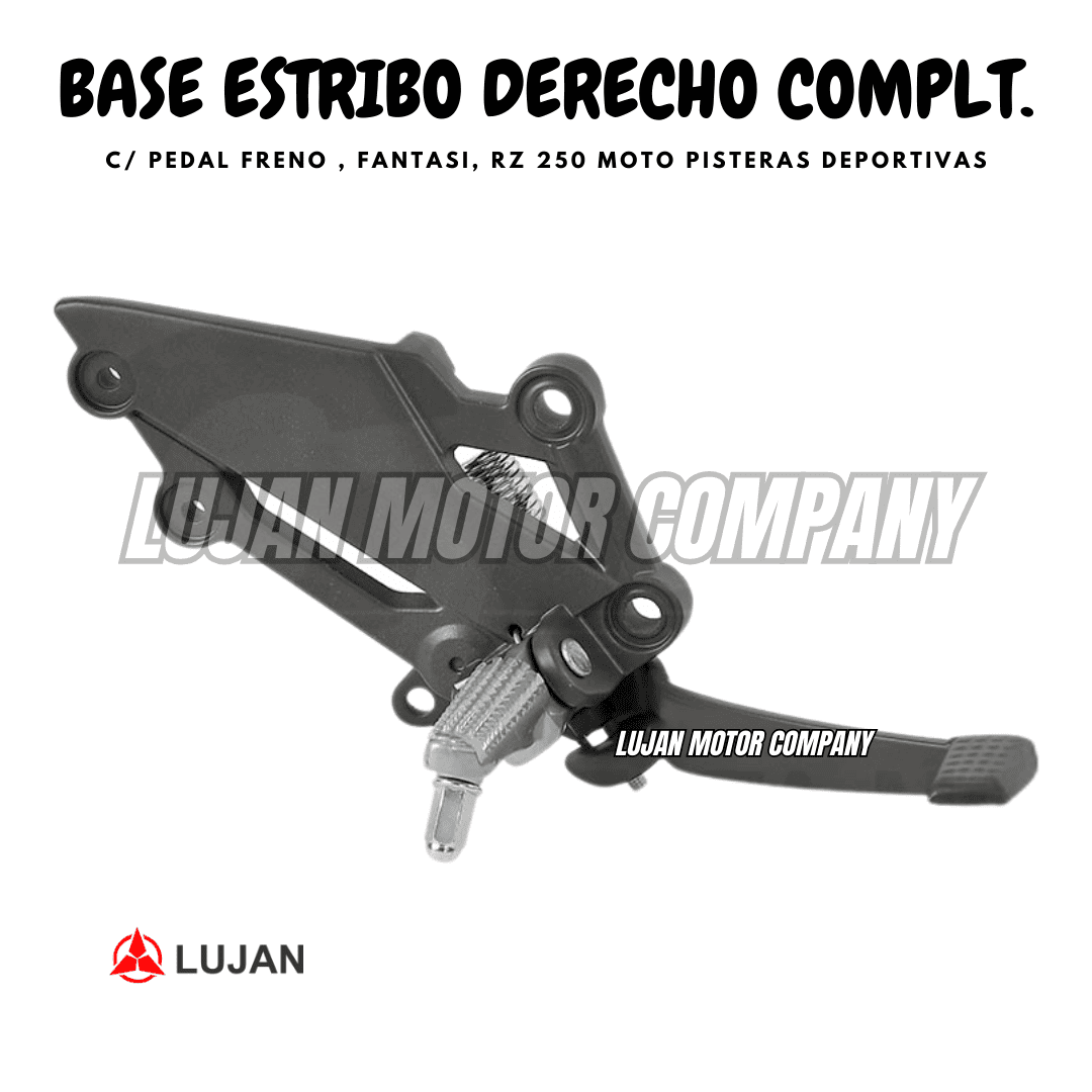 BASE ESTRIBO COMPL. DERECHO C/PEDAL FRENO RZ 250 FANTASI 200  YANSUMI 