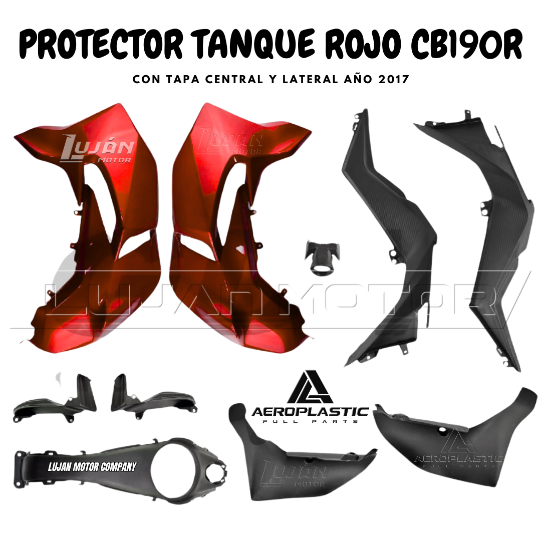 CARENADO DE TANQUE CB190R ROJO