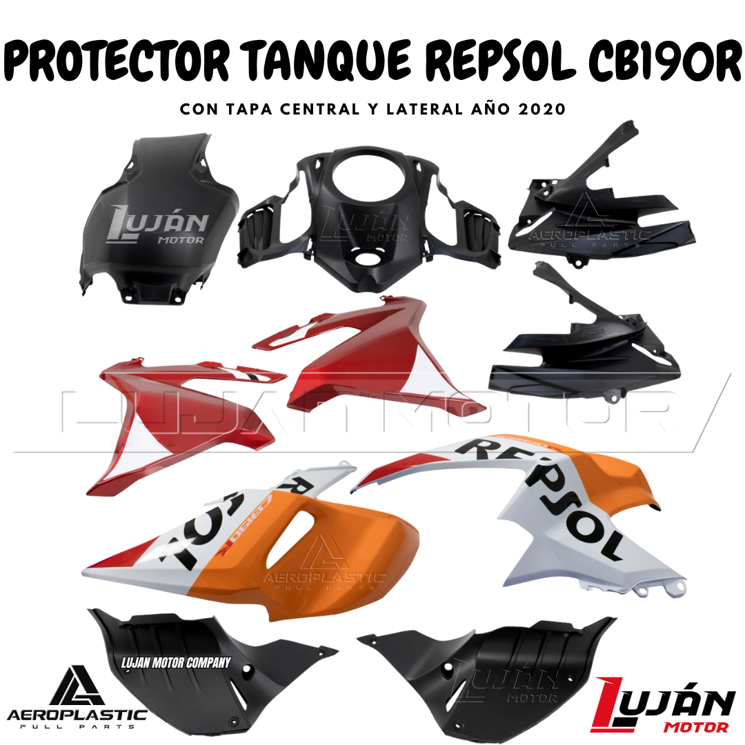 CARENADO TANQUE CB190R 2020 ROJO/BLANCO/NARANJA C/STICKER