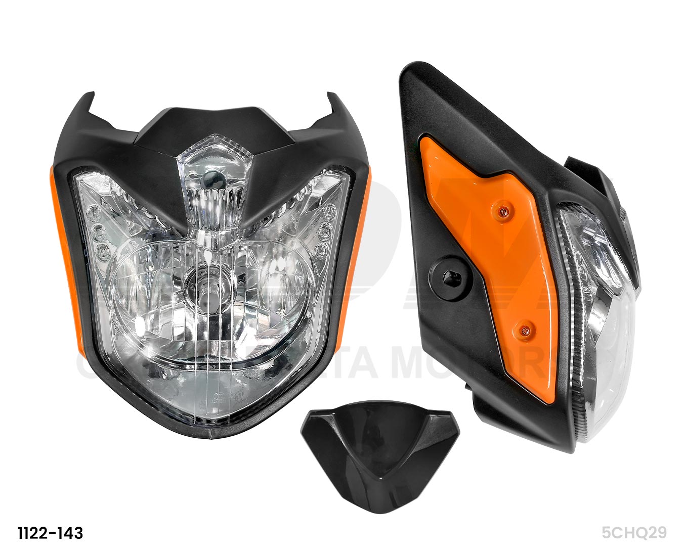 FARO CON MASCARA NARANAJA PANTERA 150 GDM