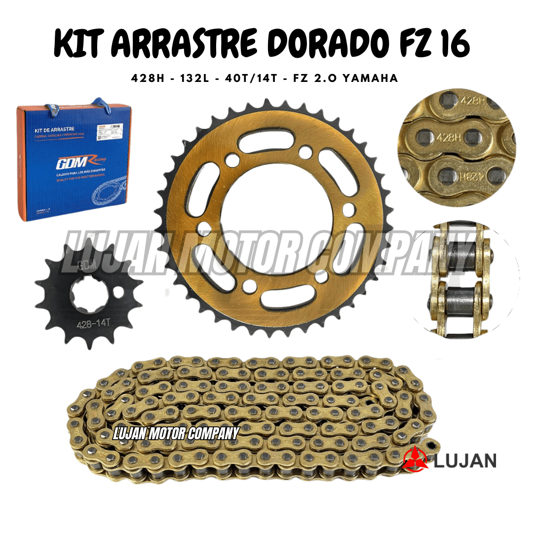 KIT ARRASTRE FZ16 FZ 2.0 428H-132L 40T/14T GDM
