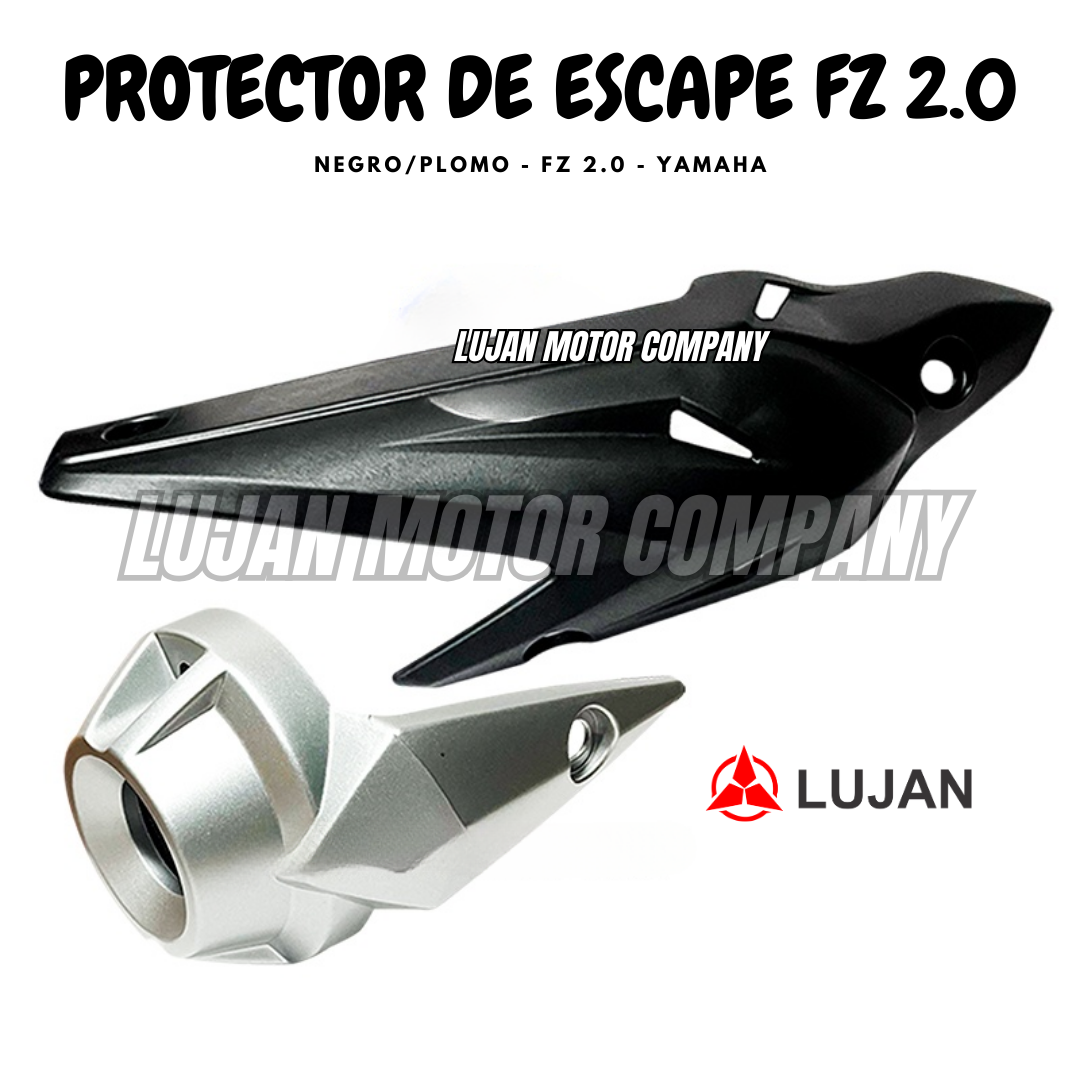 PROTECTOR DE ESCAPE 2 PZ PLOMO/NEGRO FZ 2.0 FI YAMAHA