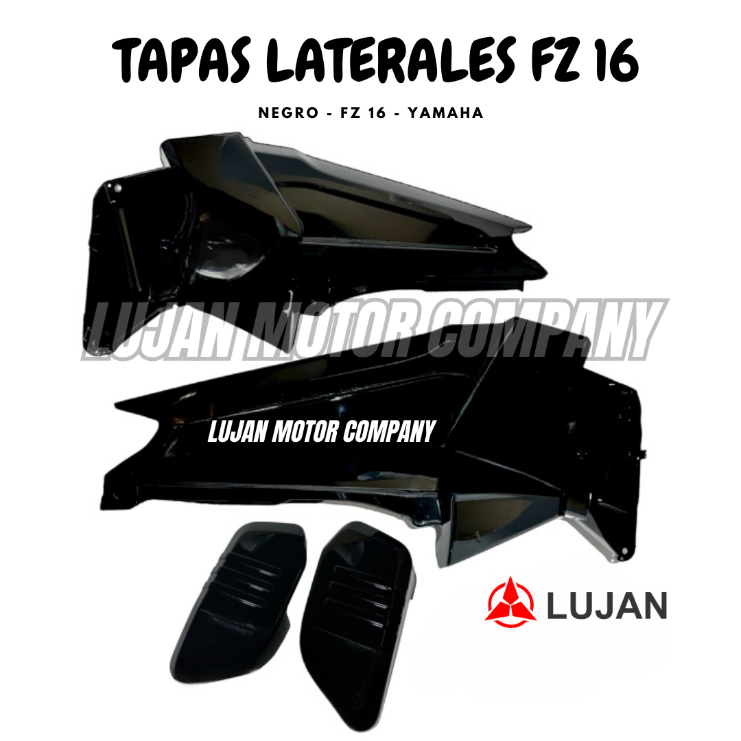 TAPAS LATERALES NEGRO BRILLANTE  4 PZ  FZ 16 YAMAHA